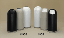 metal dome top trash receptacles